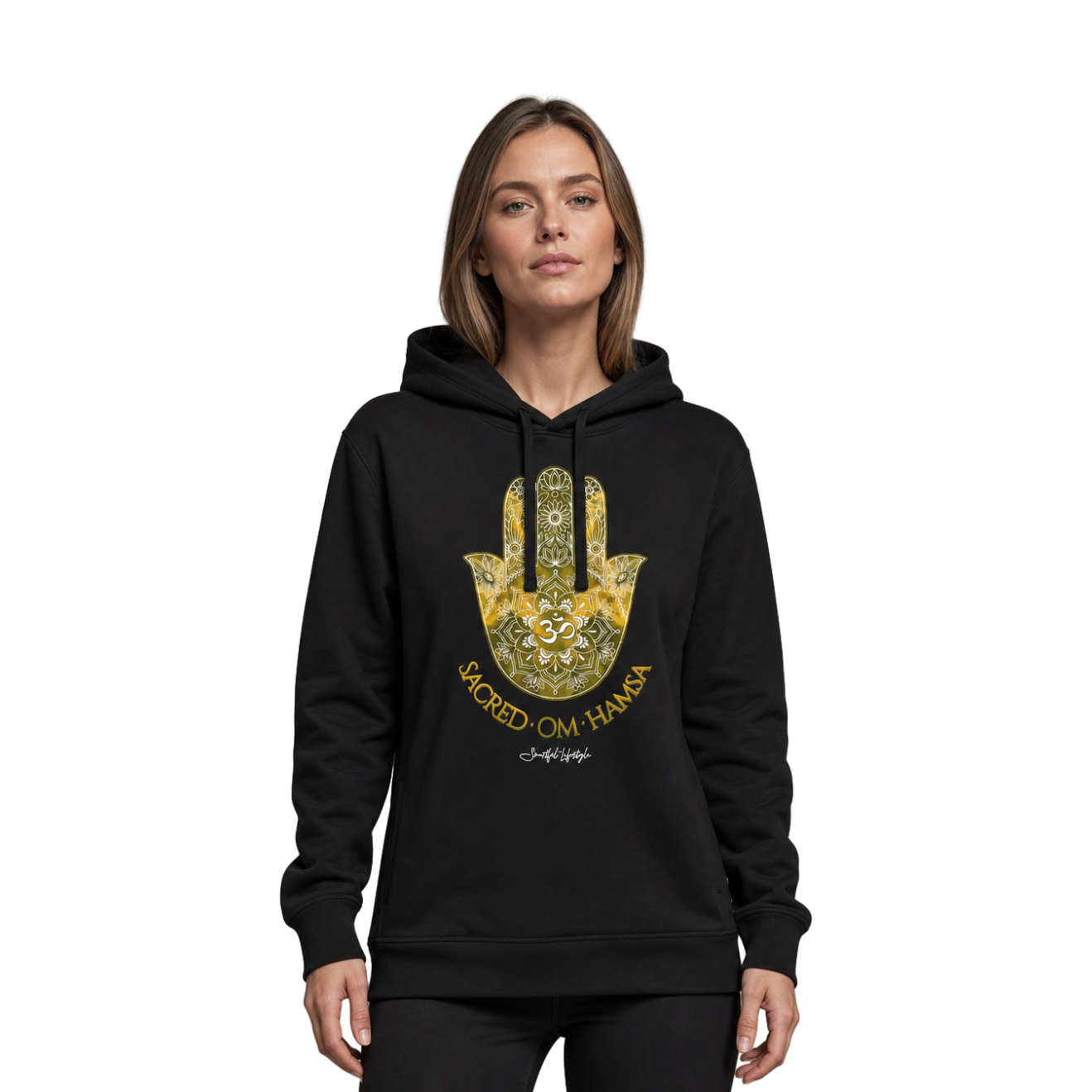 Pure Structure Hoodie | Sacred OM Hamsa Yantra