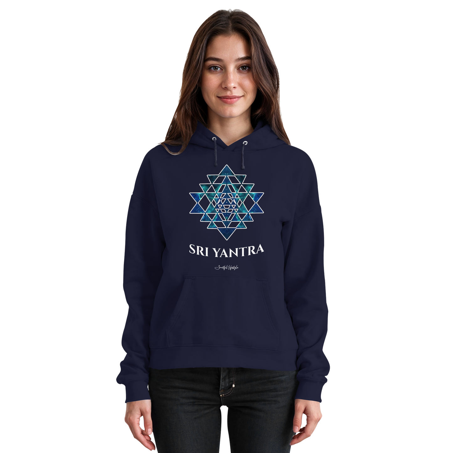 Solid Hoodie | Sri Yantra | Cosmic Blue ☆