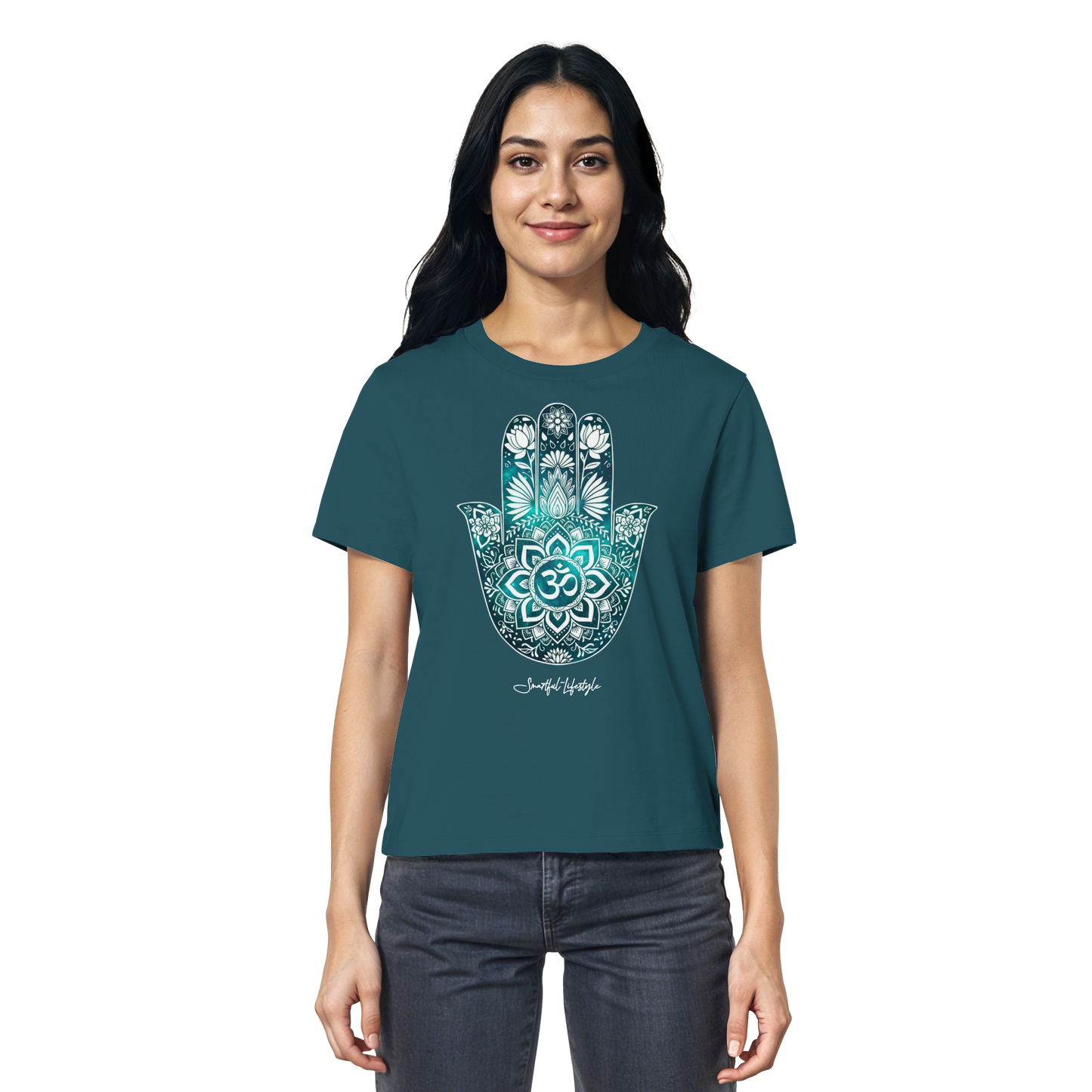 Organic T-Shirt (for Women) | Hamsa Om ☆