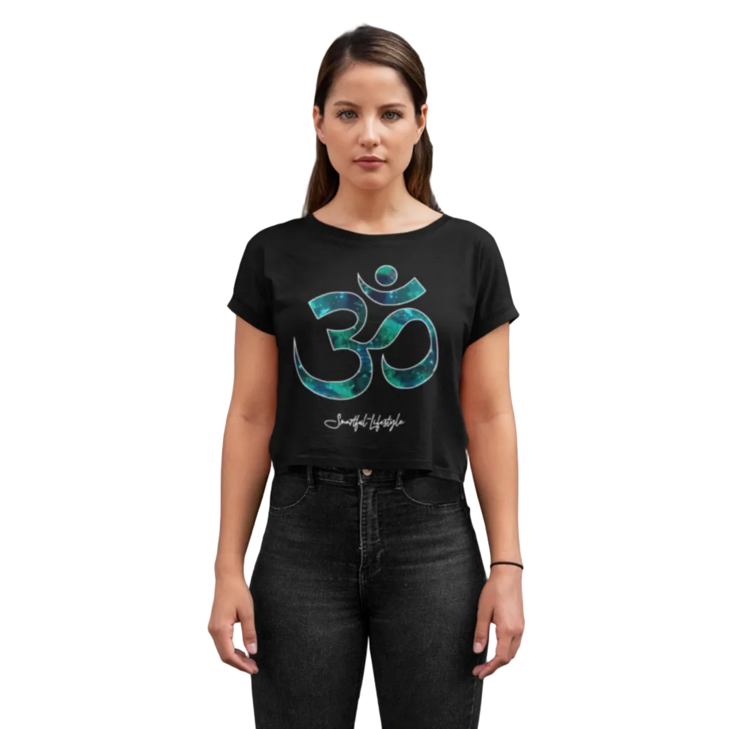 Cropped T-Shirt (for Women) | Om Depth ☆