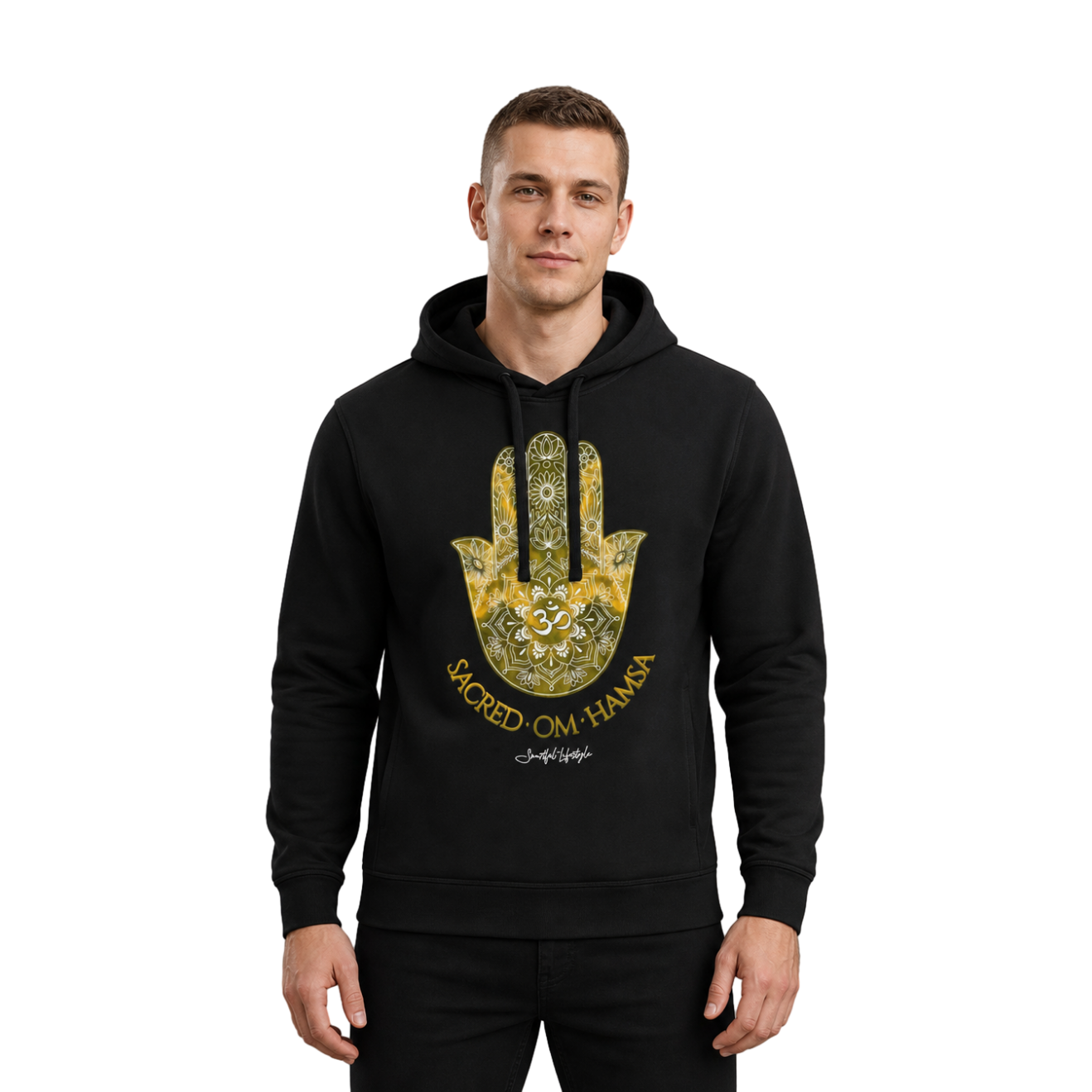 Pure Structure Hoodie | Sacred OM Hamsa Yantra