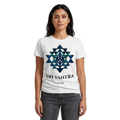 Pure T-Shirt | Sri Yantra – Cosmic Blue ☆