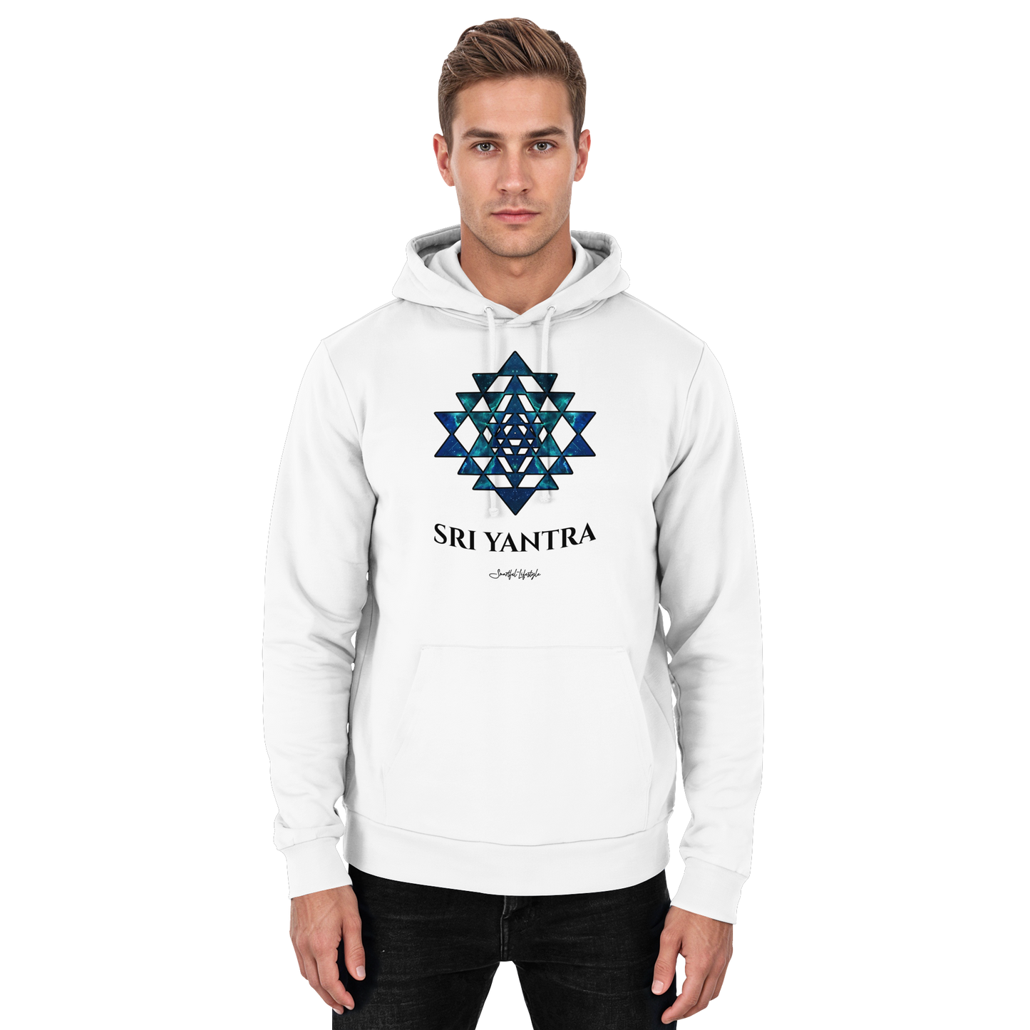 Solid Hoodie | Sri Yantra | Cosmic Blue ☆