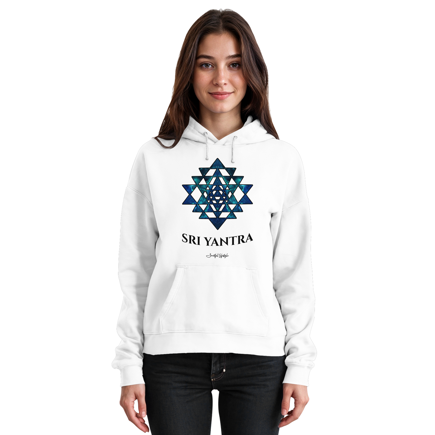 Solid Hoodie | Sri Yantra | Cosmic Blue ☆