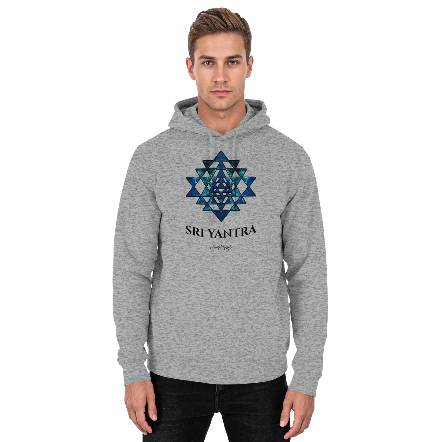 Solid Hoodie | Sri Yantra | Cosmic Blue ☆