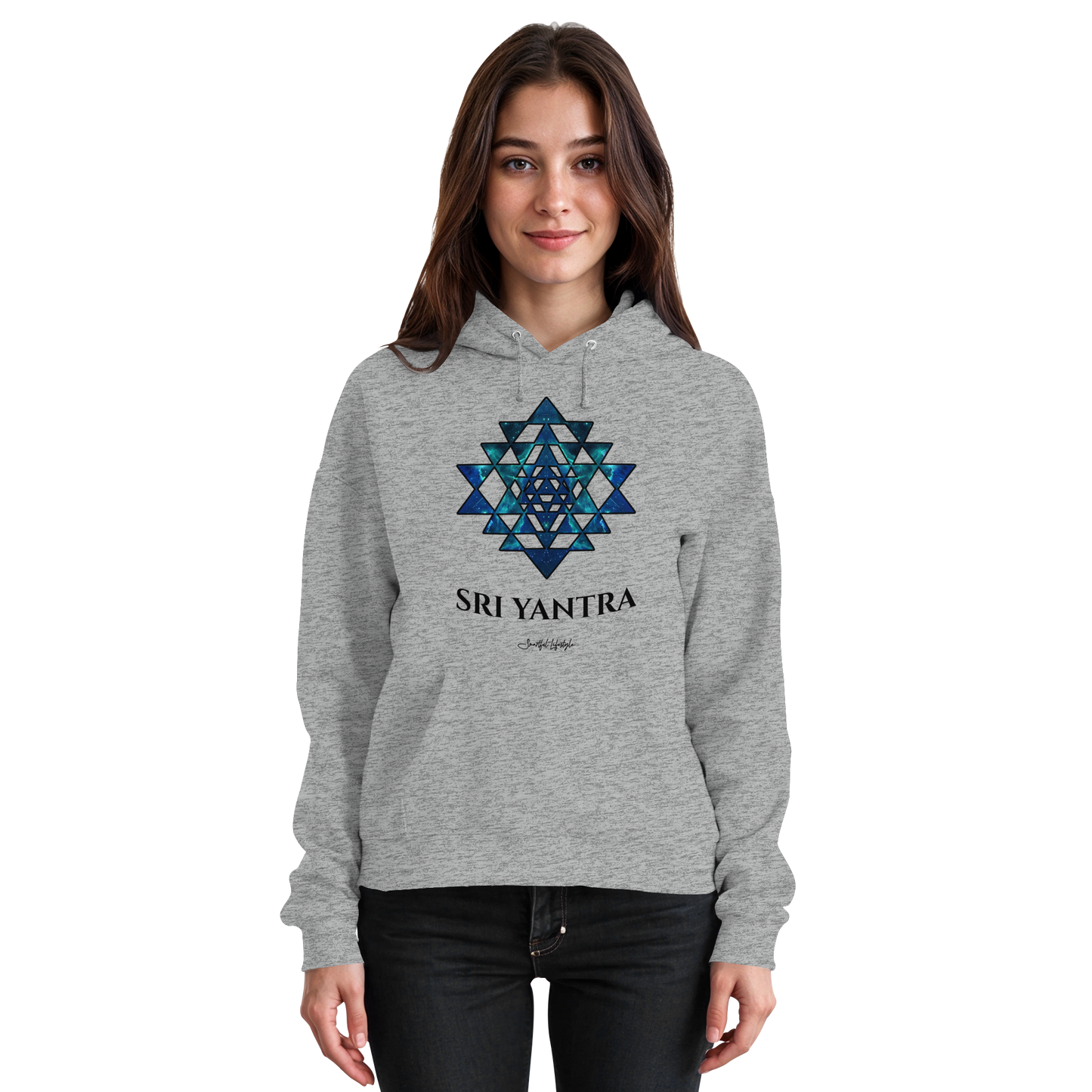 Solid Hoodie | Sri Yantra | Cosmic Blue ☆