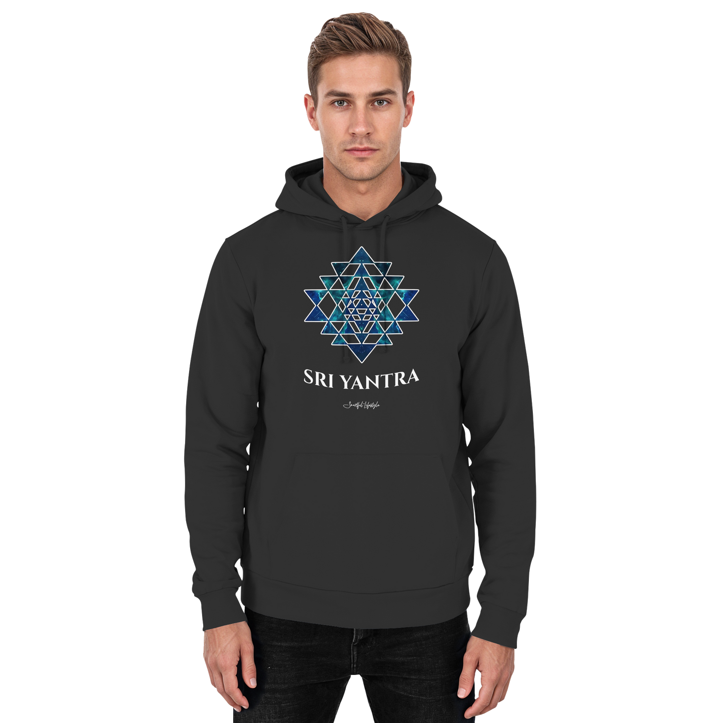 Solid Hoodie | Sri Yantra | Cosmic Blue ☆