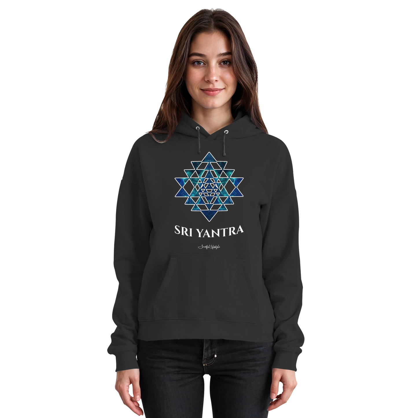 Solid Hoodie | Sri Yantra | Cosmic Blue ☆