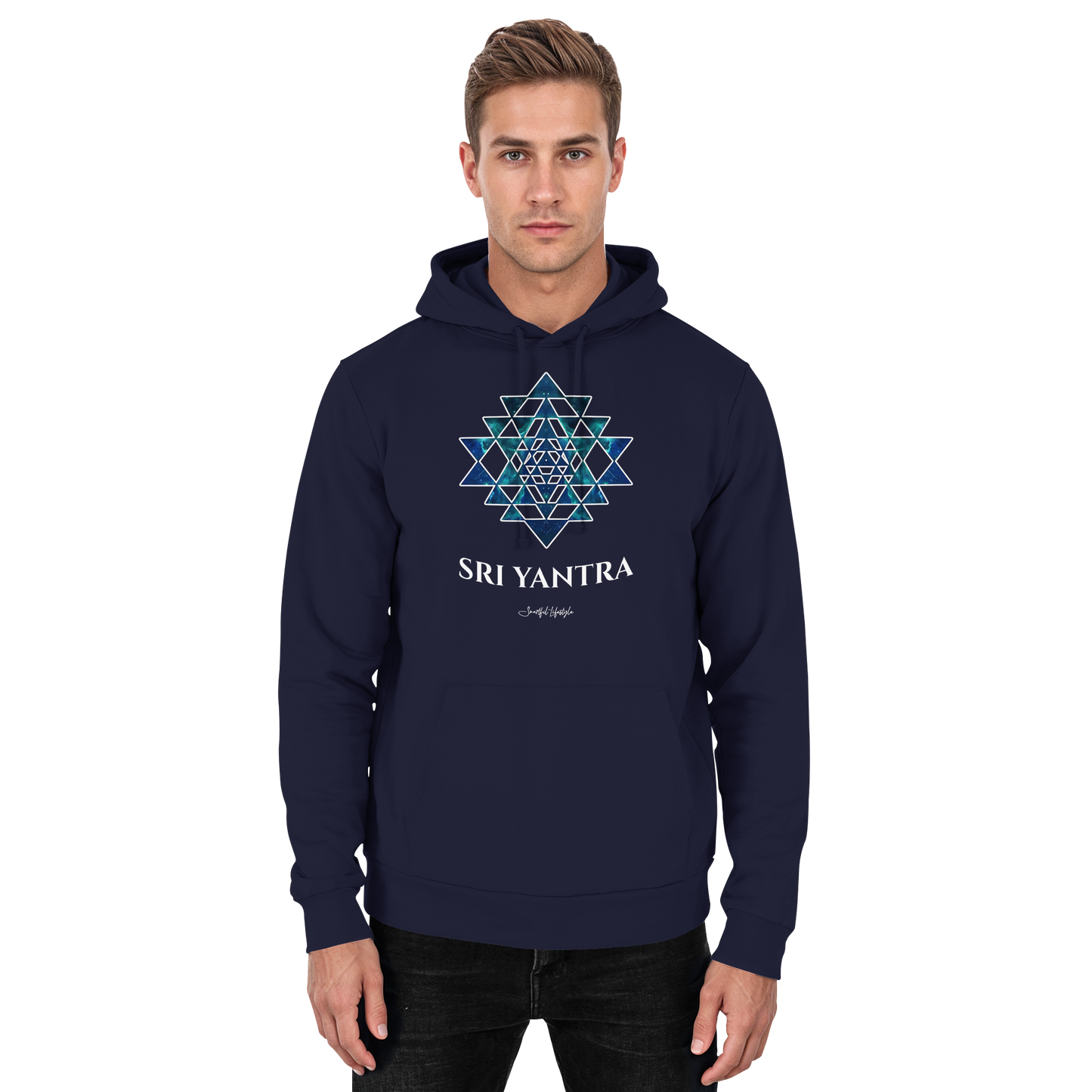 Solid Hoodie | Sri Yantra | Cosmic Blue ☆