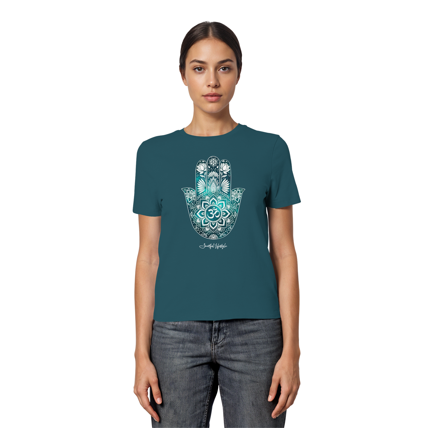 Slim T-Shirt (for Women) | Hamsa Om ☆