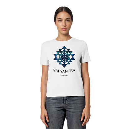 Slim T-Shirt (for Women) | Sri Yantra - Cosmic Blue ☆