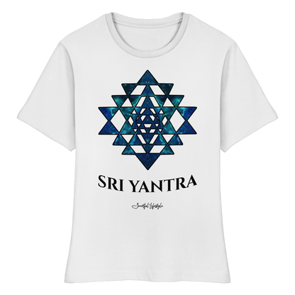 Slim T-Shirt (for Women) | Sri Yantra - Cosmic Blue ☆
