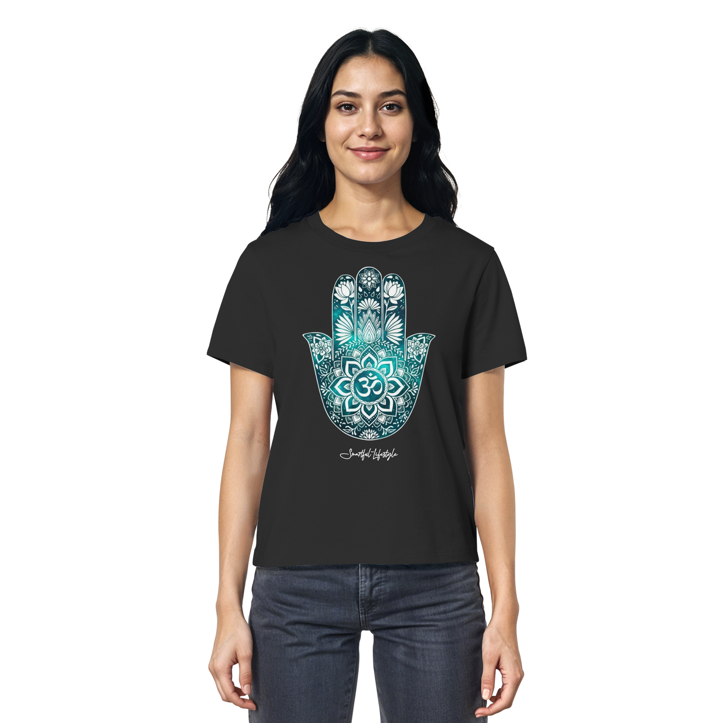 Organic T-Shirt (for Women) | Hamsa Om ☆