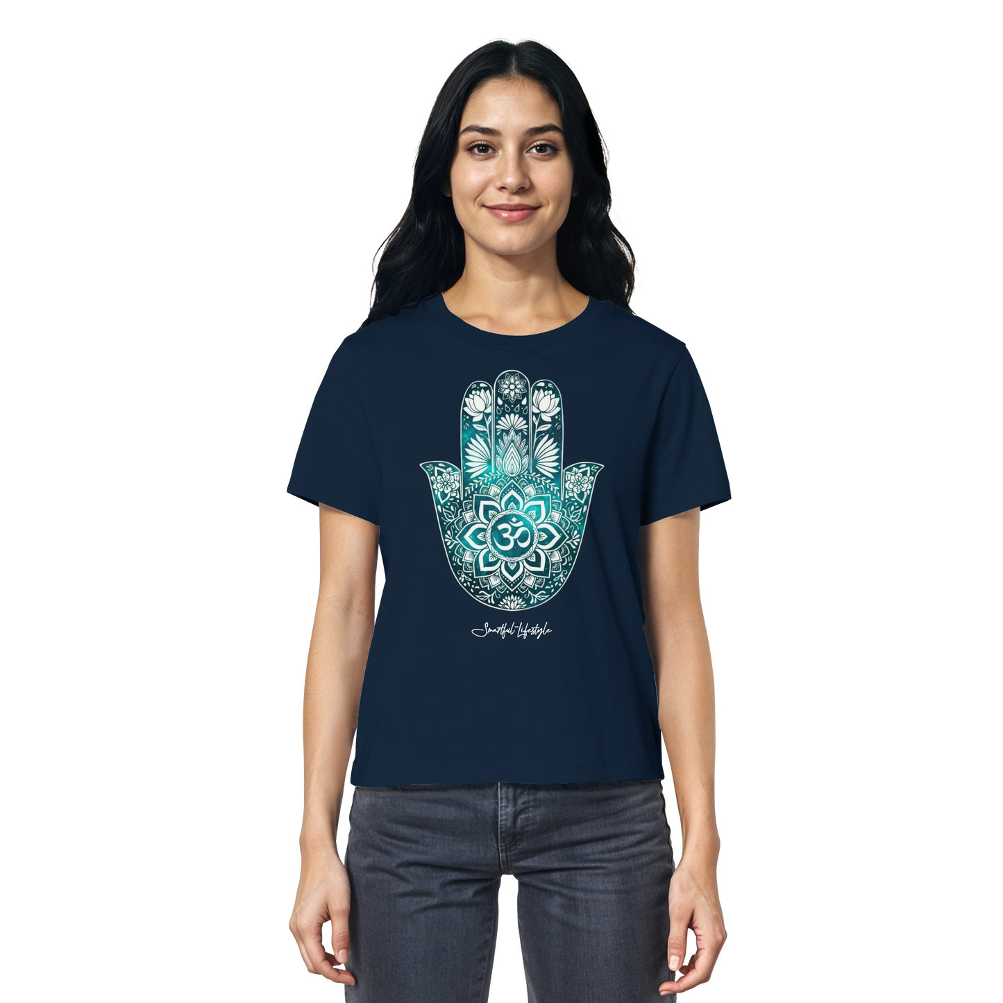 Organic T-Shirt (for Women) | Hamsa Om ☆