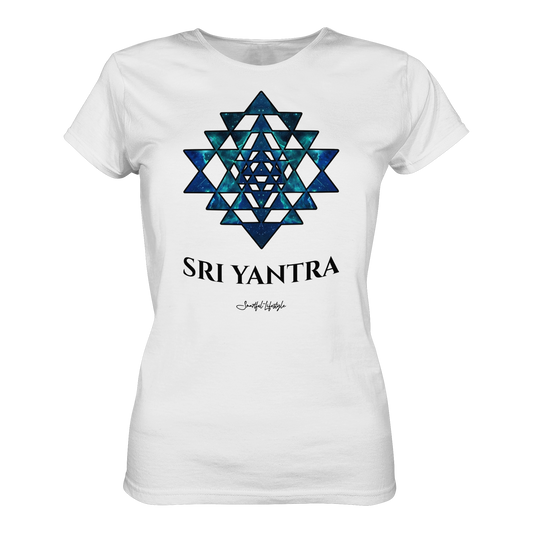 Organic T-Shirt (for Women) | Sri Yantra - Cosmic Blue