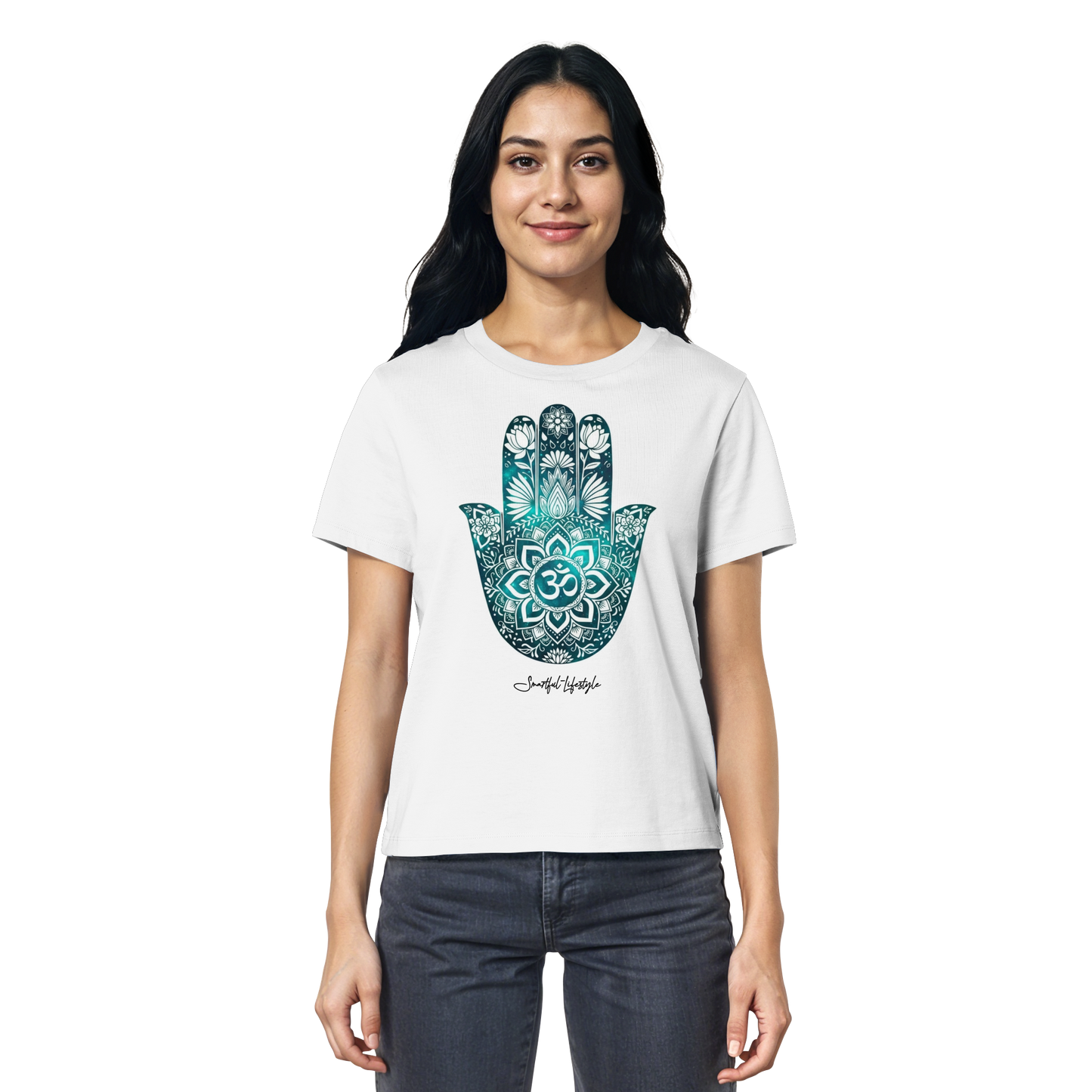 Organic T-Shirt (for Women) | Hamsa Om ☆