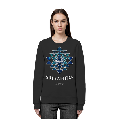Organic Sweatshirt | Sri Yantra | Cosmic Blue ☆