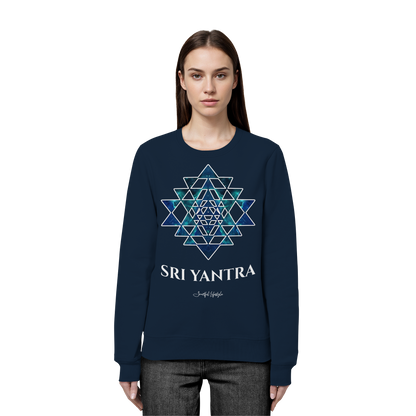 Organic Sweatshirt | Sri Yantra | Cosmic Blue ☆