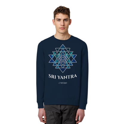 Organic Sweatshirt | Sri Yantra | Cosmic Blue ☆