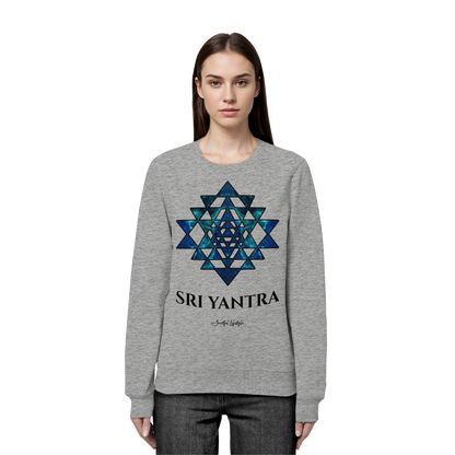 Organic Sweatshirt | Sri Yantra | Cosmic Blue ☆