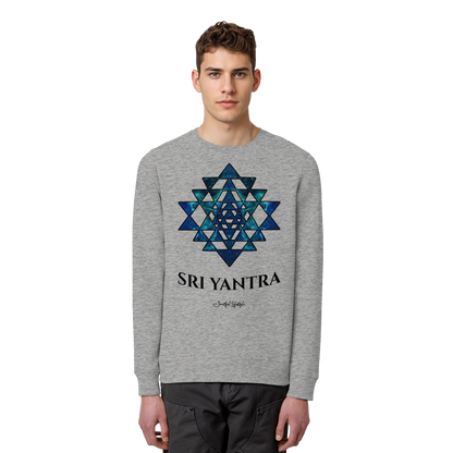 Organic Sweatshirt | Sri Yantra | Cosmic Blue ☆