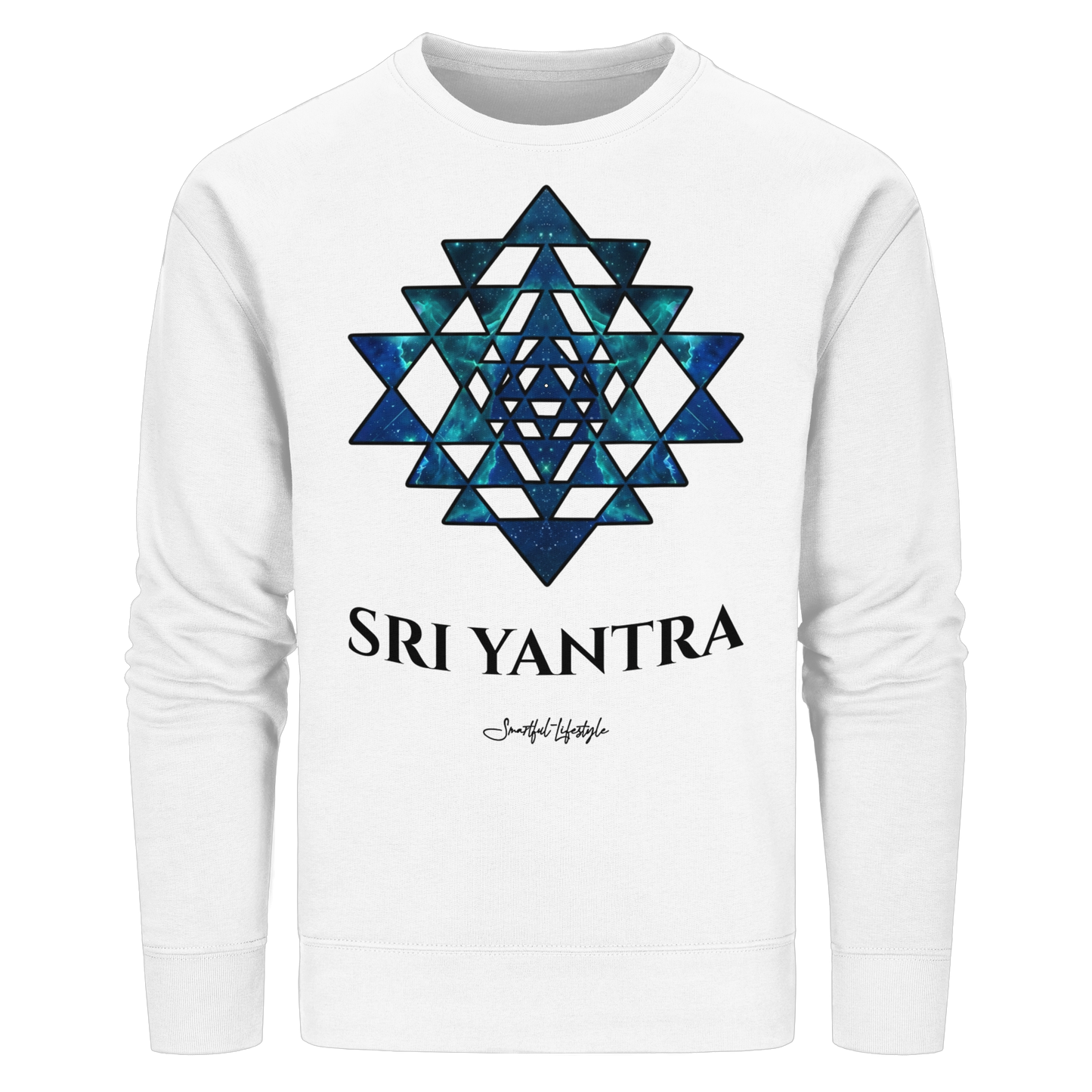 Organic Sweatshirt | Sri Yantra | Cosmic Blue ☆