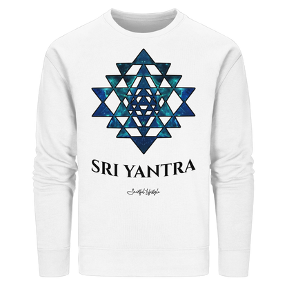 Organic Sweatshirt | Sri Yantra | Cosmic Blue ☆