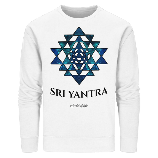 Organic Sweatshirt | Sri Yantra | Cosmic Blue ☆