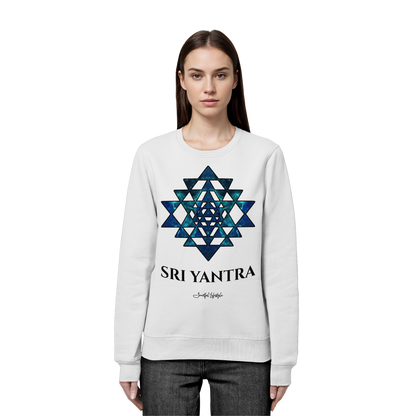 Organic Sweatshirt | Sri Yantra | Cosmic Blue ☆