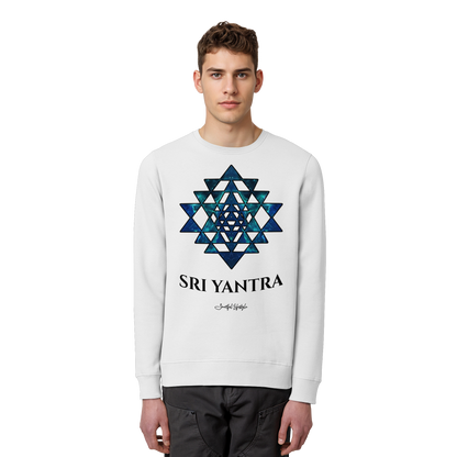 Organic Sweatshirt | Sri Yantra | Cosmic Blue ☆