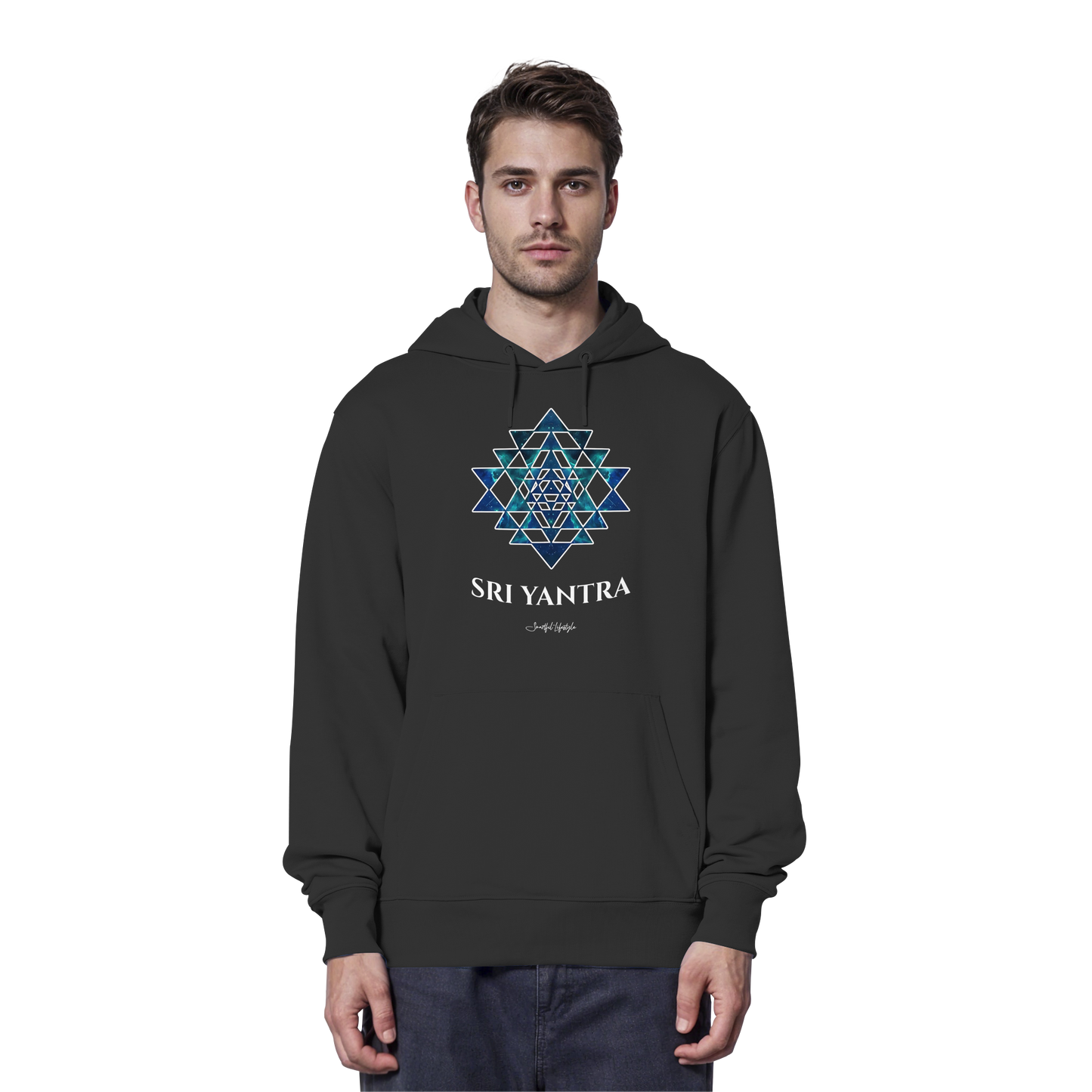 Eco Hoodie | Sri Yantra | Cosmic Blue ☆