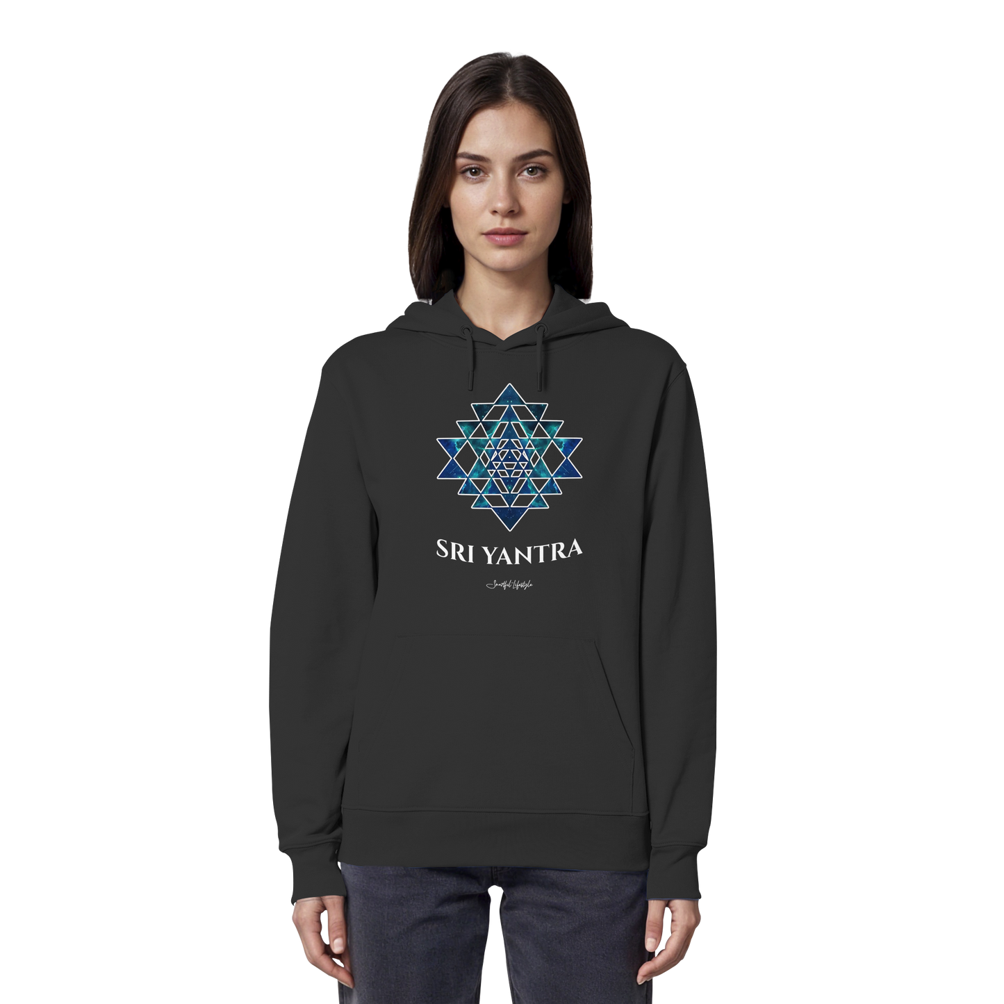 Eco Hoodie | Sri Yantra | Cosmic Blue ☆