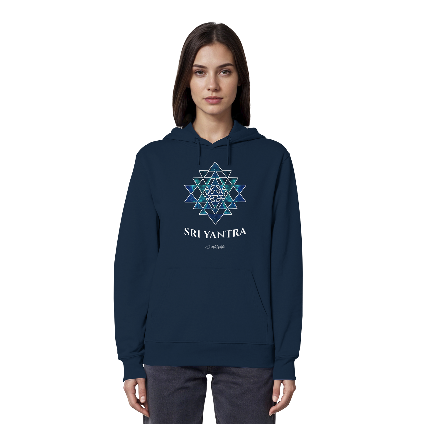 Eco Hoodie | Sri Yantra | Cosmic Blue ☆