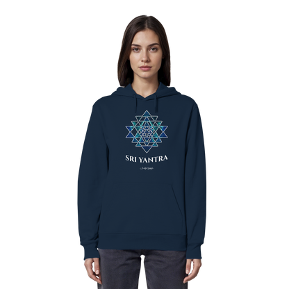 Eco Hoodie | Sri Yantra | Cosmic Blue ☆