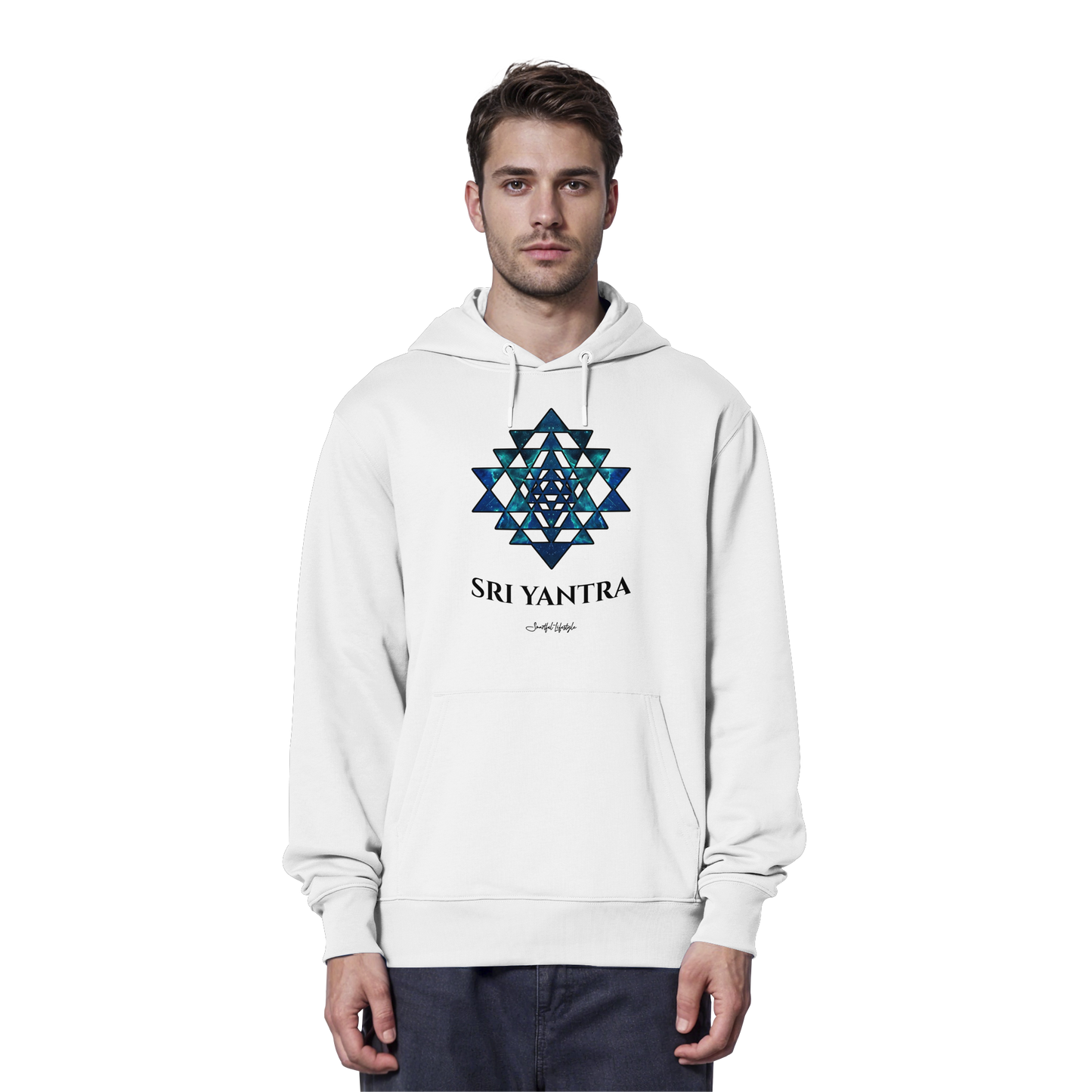 Eco Hoodie | Sri Yantra | Cosmic Blue ☆