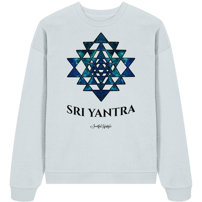 Oversized Eco Sweatshirt | Sri Yantra | Cosmic Blue ☆