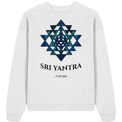 Oversized Eco Sweatshirt | Sri Yantra | Cosmic Blue ☆