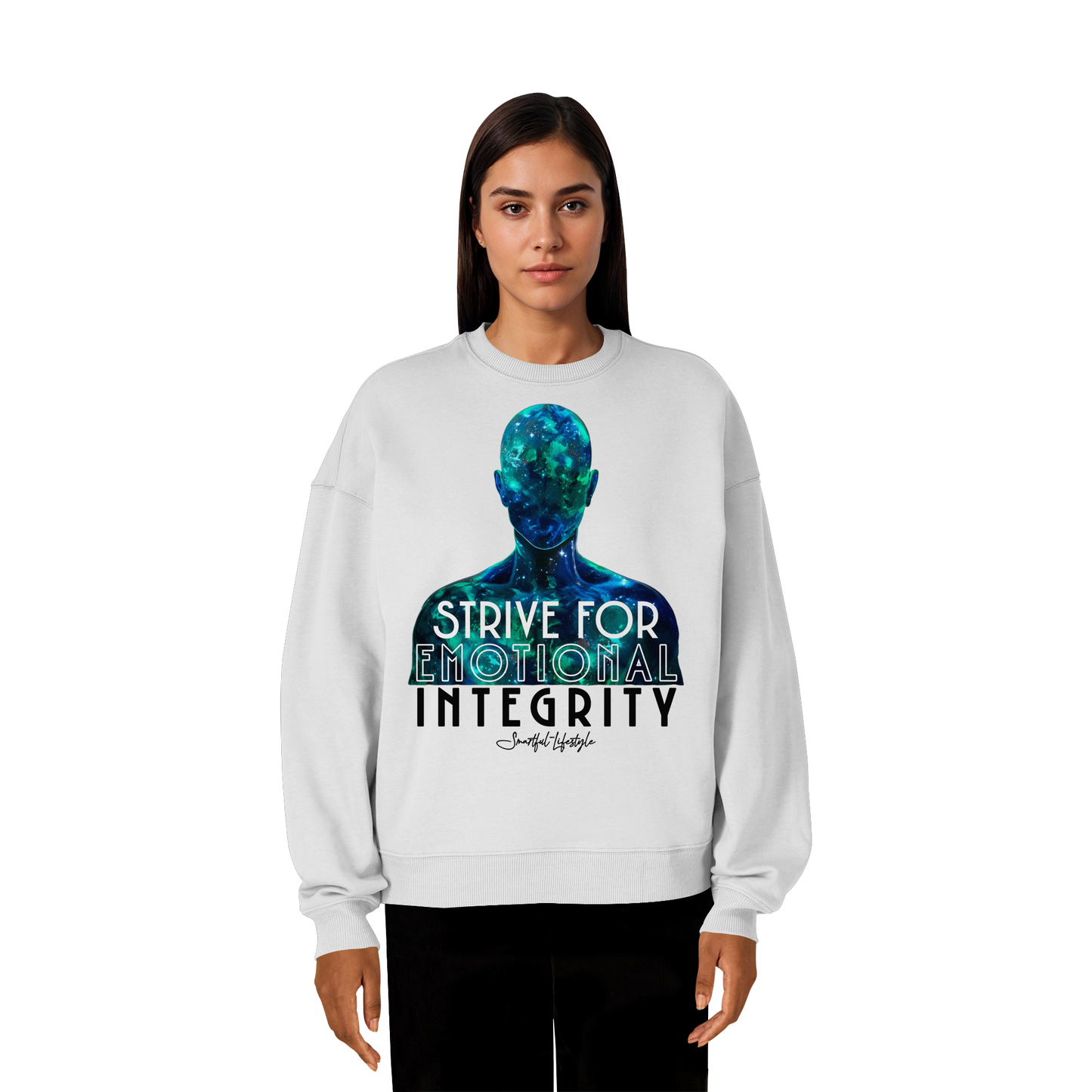 Oversized Eco Sweatshirt | Strive for Emotional Integrity ☆