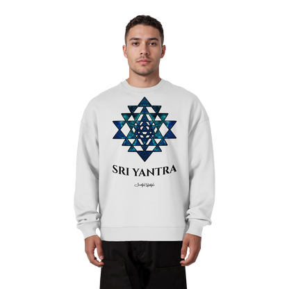 Oversized Eco Sweatshirt | Sri Yantra | Cosmic Blue ☆