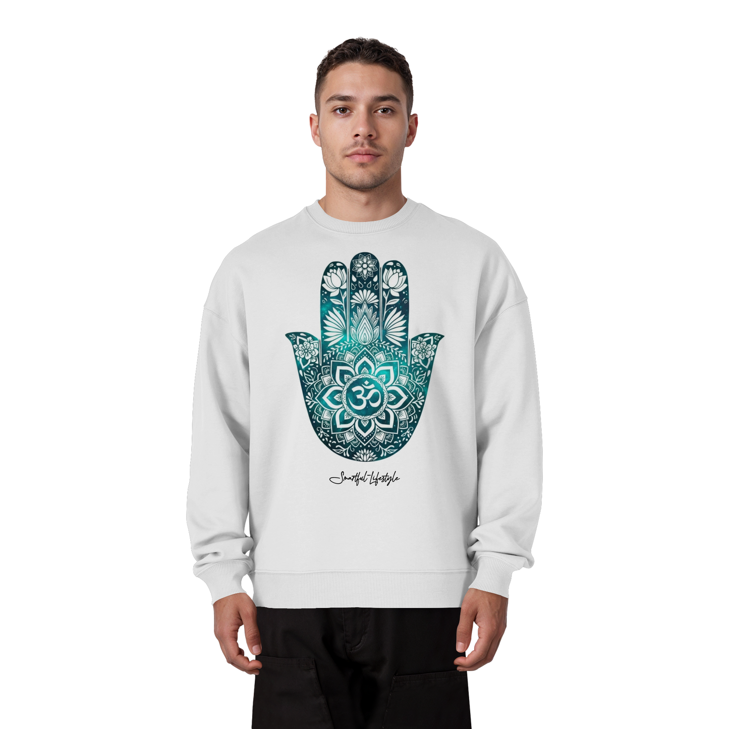 Oversized Eco Sweatshirt | Hamsa Om ☆