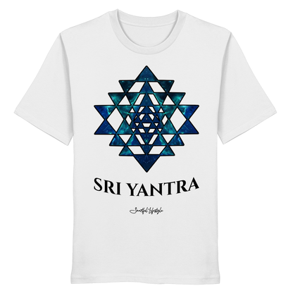Eco T-Shirt | Sri Yantra – Cosmic Blue ☆