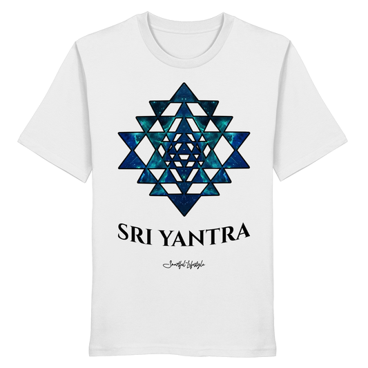 Eco T-Shirt | Sri Yantra – Cosmic Blue ☆