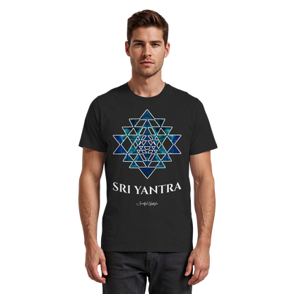 Pure T-Shirt | Sri Yantra – Cosmic Blue ☆