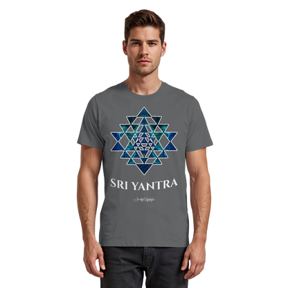 Pure T-Shirt | Sri Yantra – Cosmic Blue ☆