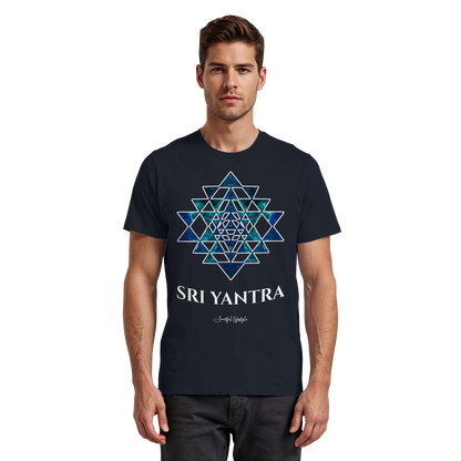 Pure T-Shirt | Sri Yantra – Cosmic Blue ☆