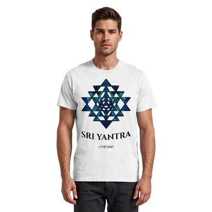 Pure T-Shirt | Sri Yantra – Cosmic Blue ☆