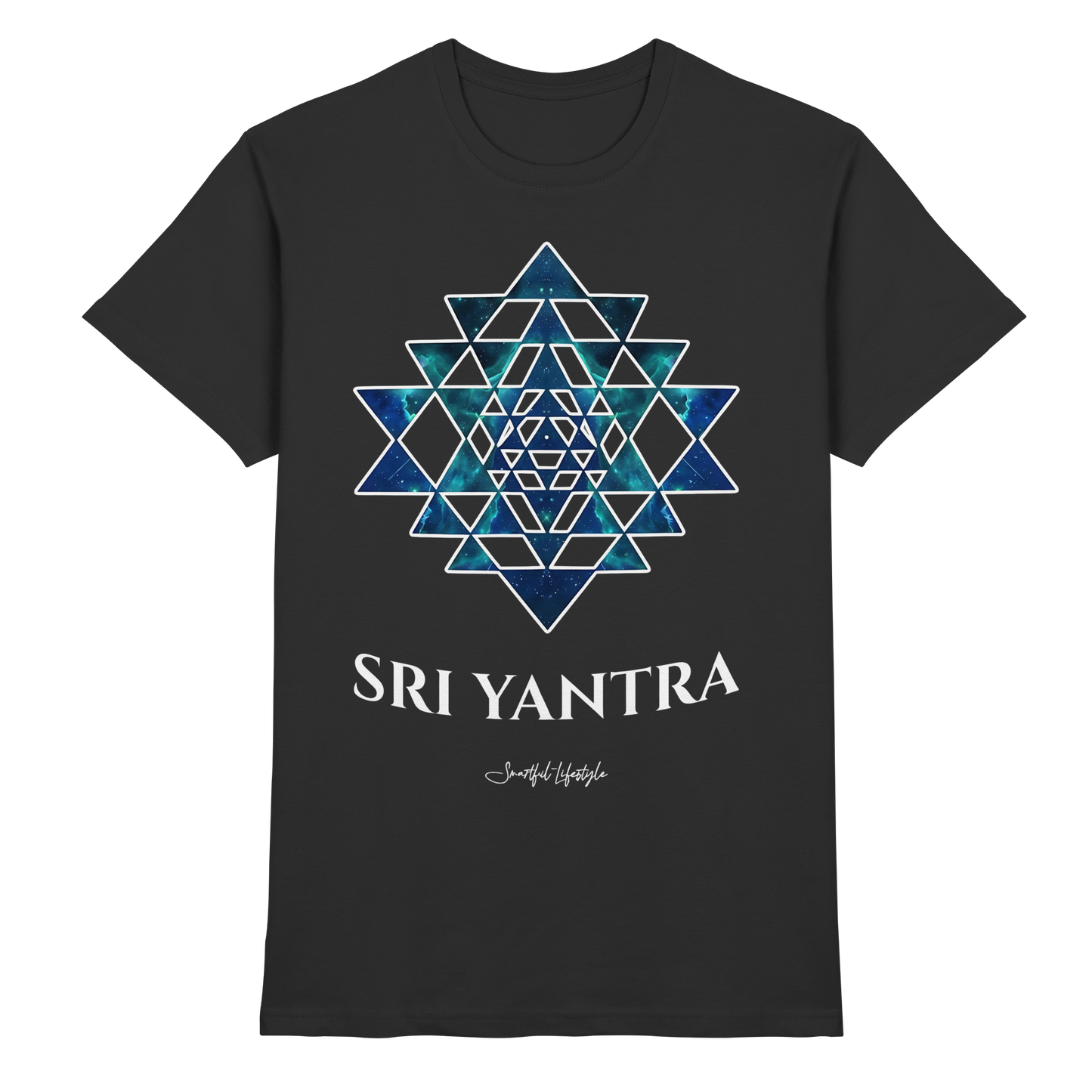 Core T-Shirt | Sri Yantra – Cosmic Blue ☆