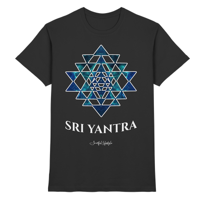 Core T-Shirt | Sri Yantra – Cosmic Blue ☆