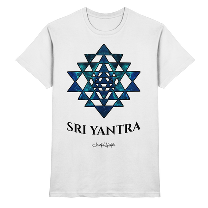 Core T-Shirt | Sri Yantra – Cosmic Blue ☆