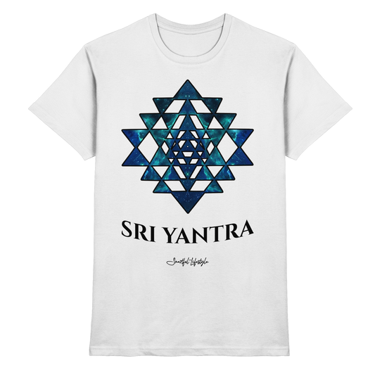 Core T-Shirt | Sri Yantra – Cosmic Blue ☆